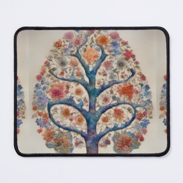 Item preview, Flower Tree of Life Watercolor Style Botanical Art designed and sold by pinkal.