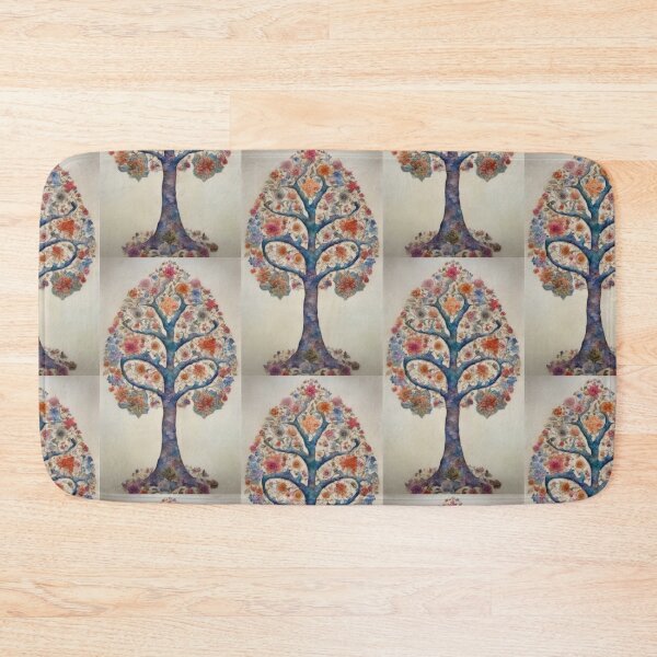 Item preview, Flower Tree of Life Watercolor Style Botanical Art designed and sold by pinkal.