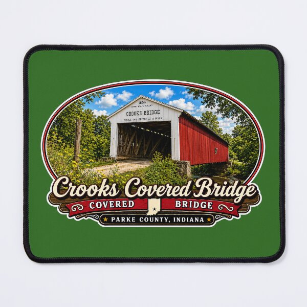 Item preview, Crook's Covered Bridge - Americana Series designed and sold by gotucoveredart.