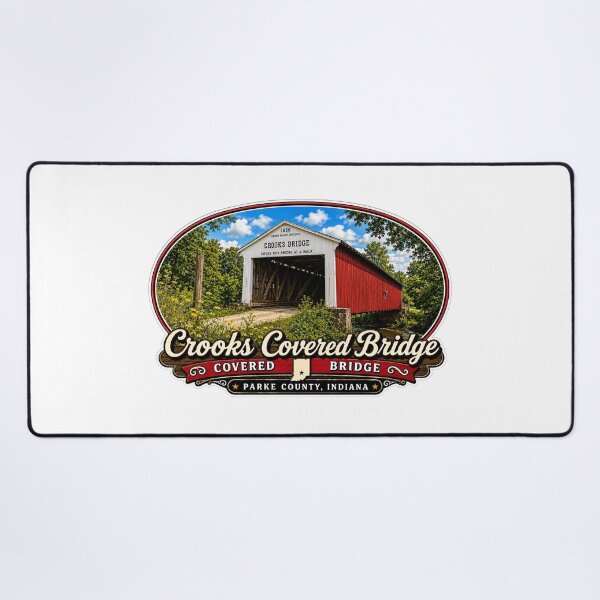 Item preview, Crook's Covered Bridge - Americana Series designed and sold by gotucoveredart.