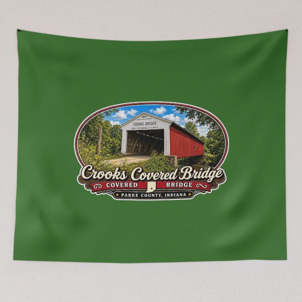 Item preview, Crook's Covered Bridge - Americana Series designed and sold by gotucoveredart.