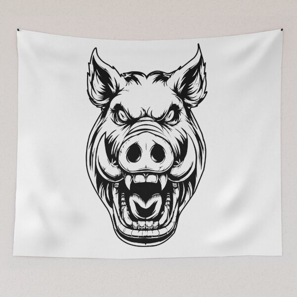 Item preview, wild boar head designed and sold by YOUNG DREAM STORE.