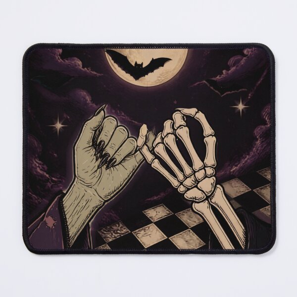 Item preview, Witch & Skeleton Halloween Pinky Promise – Spooky Halloween Moon designed and sold by AceEye.
