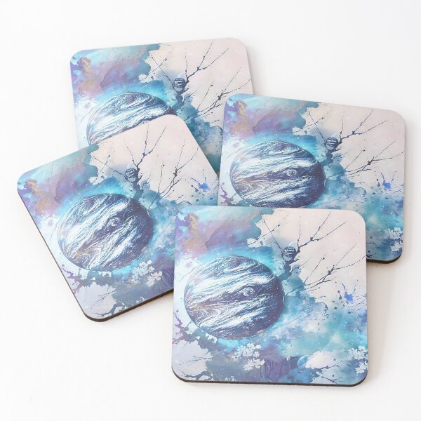 Item preview, Ethereal Blue Planet - Watercolor Galaxy Bloom designed and sold by Alcyone-Blue.