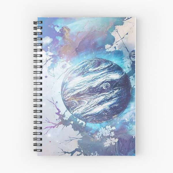Item preview, Ethereal Blue Planet - Watercolor Galaxy Bloom designed and sold by Alcyone-Blue.