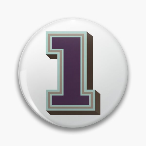 Item preview, Bold Number 1 Graphic – Aubergine Brutalist Style designed and sold by Tarun Thakur.