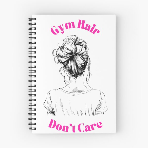 Item preview, Gym Hair Dont Care Retro Pink Messy Bun Fitness Workout designed and sold by Jelicint.