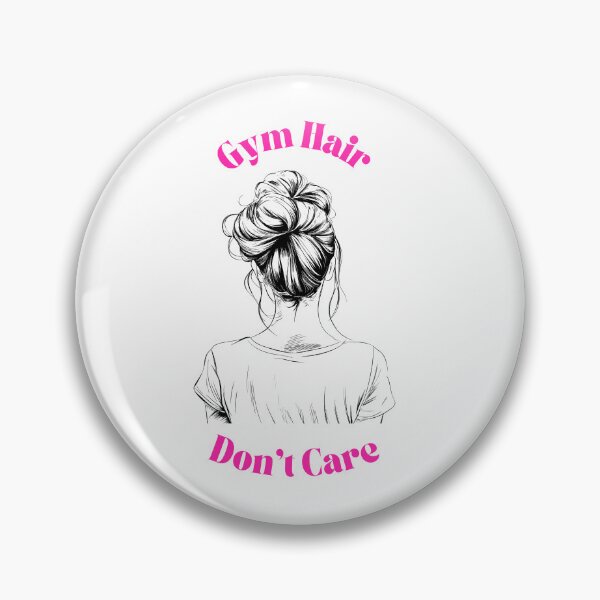 Item preview, Gym Hair Dont Care Retro Pink Messy Bun Fitness Workout designed and sold by Jelicint.