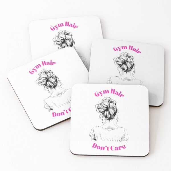 Item preview, Gym Hair Dont Care Retro Pink Messy Bun Fitness Workout designed and sold by Jelicint.