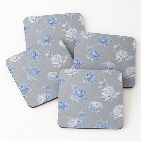 Item preview, Vintage Blue Rose Floral Pattern Aesthetic designed and sold by IntelliMindDesigns.