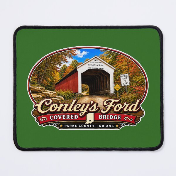 Item preview, Conley's Ford Covered Bridge - Americana Series designed and sold by gotucoveredart.