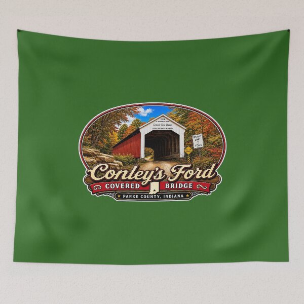 Item preview, Conley's Ford Covered Bridge - Americana Series designed and sold by gotucoveredart.