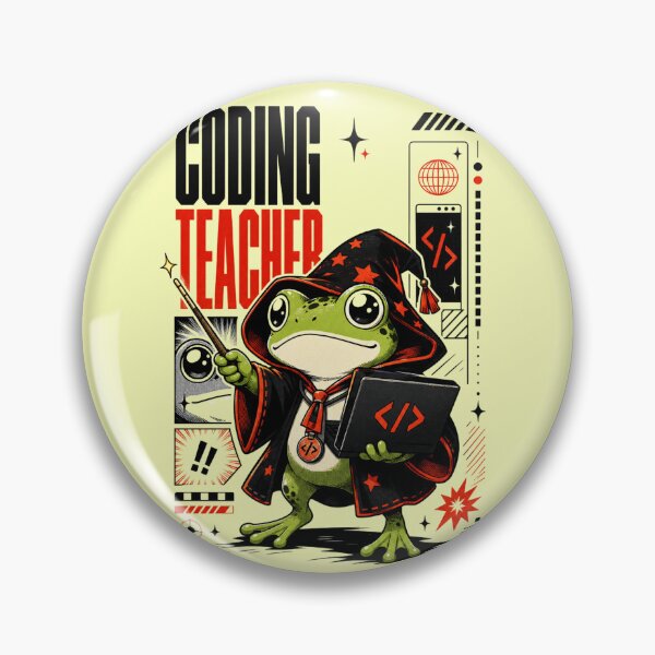 Item preview, Coding Teacher Frog Wizard Graphic Poster T-Shirt | Cute Computer Science Professor Toad Laptop Wand STEM Teacher Gift Red Black Anime Art designed and sold by illeN-Art-World.