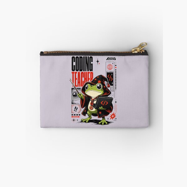 Item preview, Coding Teacher Frog Wizard Graphic Poster T-Shirt | Cute Computer Science Professor Toad Laptop Wand STEM Teacher Gift Red Black Anime Art designed and sold by illeN-Art-World.