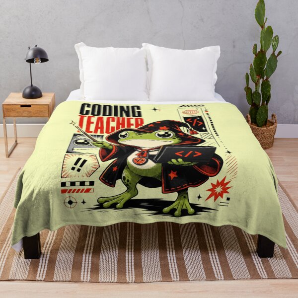 Item preview, Coding Teacher Frog Wizard Graphic Poster T-Shirt | Cute Computer Science Professor Toad Laptop Wand STEM Teacher Gift Red Black Anime Art designed and sold by illeN-Art-World.