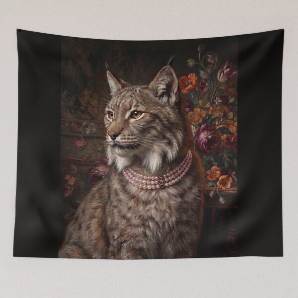Artikelvorschau, Königlicher Luchs in Perlenkette entworfen und verkauft von Real Beast Art.