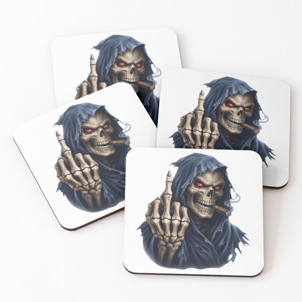 Item preview, Skeleton Smoker Rebel Middle Finger designed and sold by CHRIST5000.