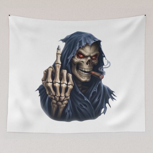 Item preview, Skeleton Smoker Rebel Middle Finger designed and sold by CHRIST5000.