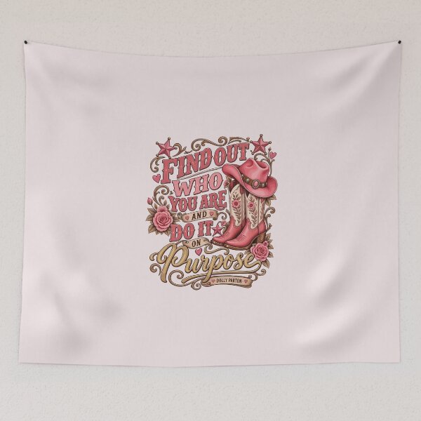 Item preview, Find Out Who You Are And Do It On Purpose Pink Cowgirl Boots designed and sold by AnhaPhysic.