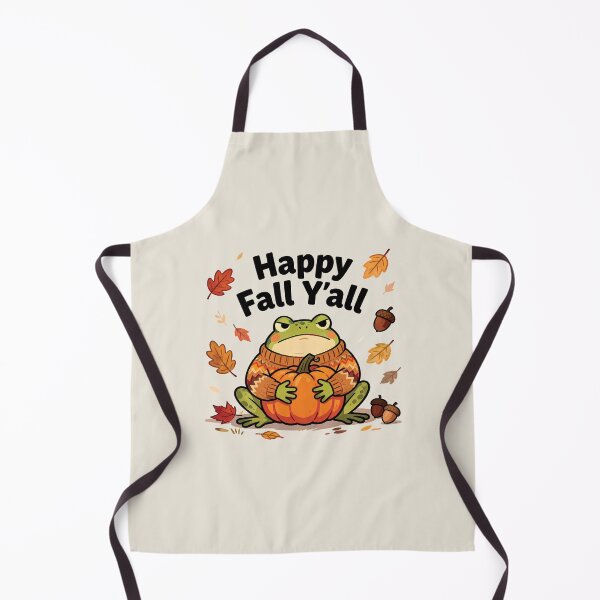 Item preview, Happy Fall Y'all Grumpy Frog in Sweater Hugging Pumpkin designed and sold by andromeda-redd.