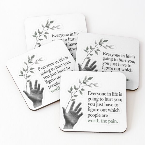 Item preview, Everyone In Life Is Going To Hurt You Hand Leaf Quote Sticker designed and sold by Scro-Ciob-Shop.