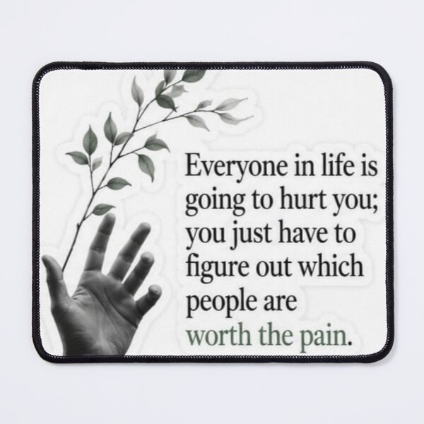Item preview, Everyone In Life Is Going To Hurt You Hand Leaf Quote Sticker designed and sold by Scro-Ciob-Shop.