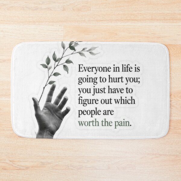 Item preview, Everyone In Life Is Going To Hurt You Hand Leaf Quote Sticker designed and sold by Scro-Ciob-Shop.