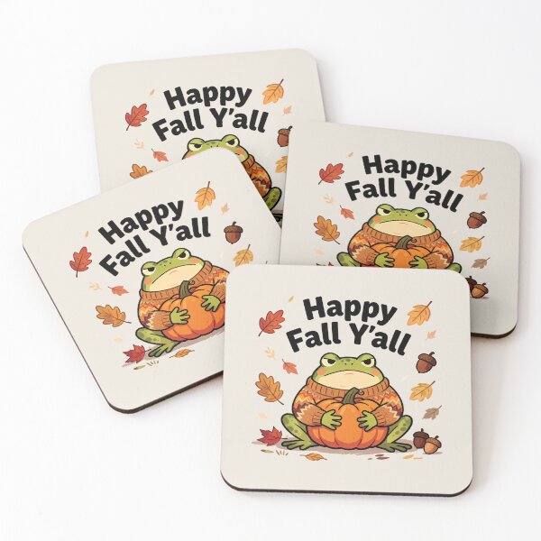 Item preview, Happy Fall Y'all Grumpy Frog in Sweater Hugging Pumpkin designed and sold by andromeda-redd.