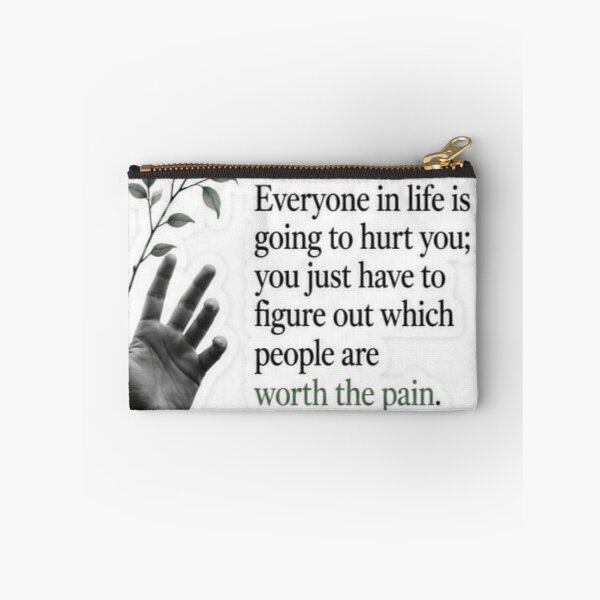 Item preview, Everyone In Life Is Going To Hurt You Hand Leaf Quote Sticker designed and sold by Scro-Ciob-Shop.