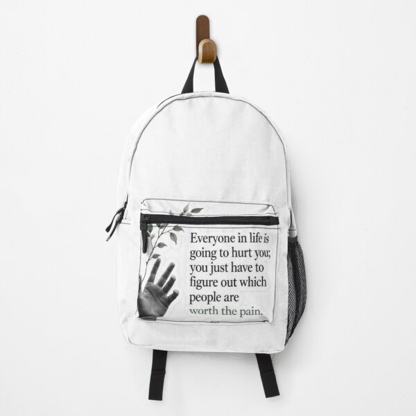 Item preview, Everyone In Life Is Going To Hurt You Hand Leaf Quote Sticker designed and sold by Scro-Ciob-Shop.