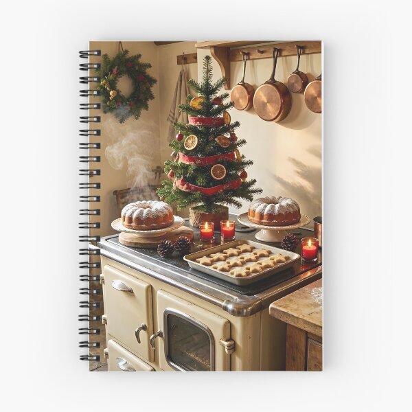Item preview, Cozy Rustic Christmas Kitchen Baking Scene designed and sold by Connys Colorful World.