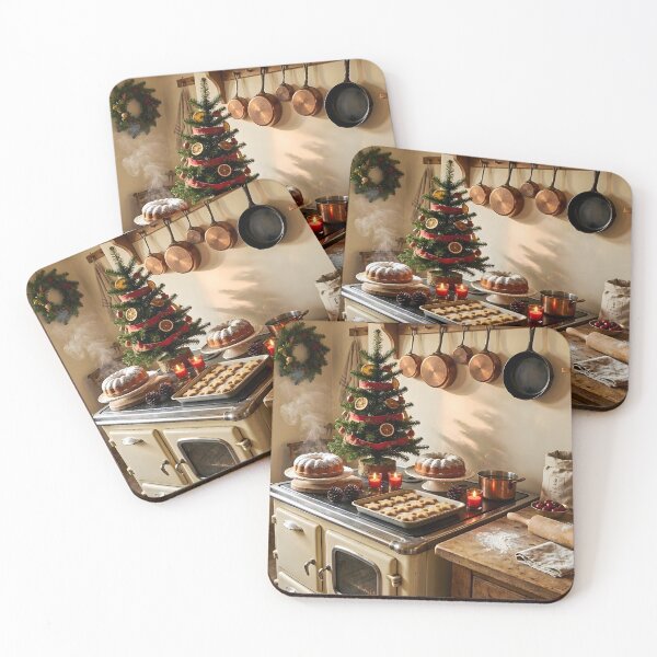 Item preview, Cozy Rustic Christmas Kitchen Baking Scene designed and sold by Connys Colorful World.