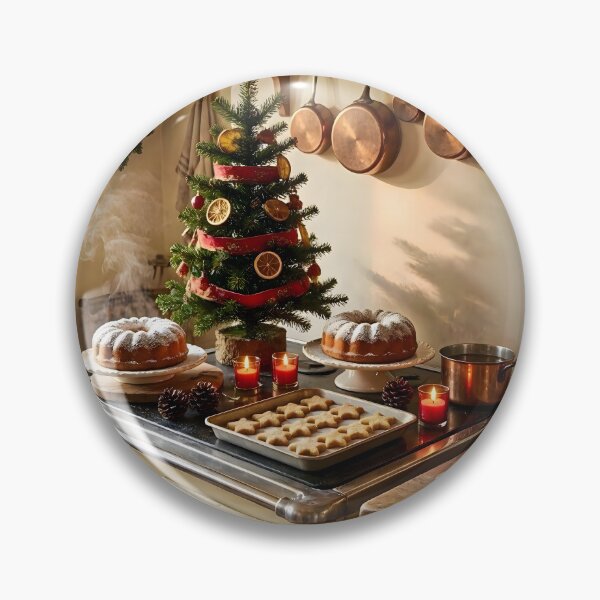 Item preview, Cozy Rustic Christmas Kitchen Baking Scene designed and sold by Connys Colorful World.