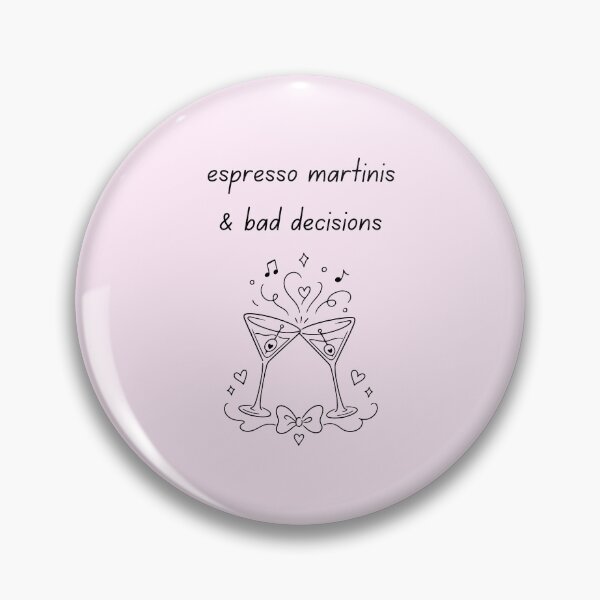 Item preview, Espresso Martini & Bad Decisions Funny Cocktail Lover Design designed and sold by My Gluten Free Life UK.