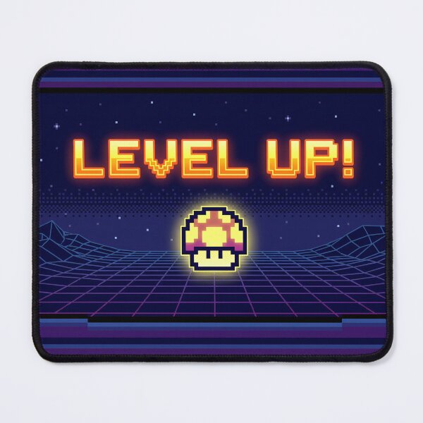 Item preview, Level Up Mushroom 8 Bit Art Design designed and sold by ART ATTACK ZONE.