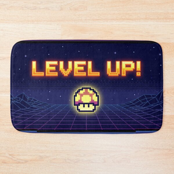 Item preview, Level Up Mushroom 8 Bit Art Design designed and sold by ART ATTACK ZONE.