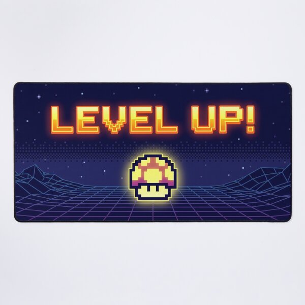 Item preview, Level Up Mushroom 8 Bit Art Design designed and sold by ART ATTACK ZONE.