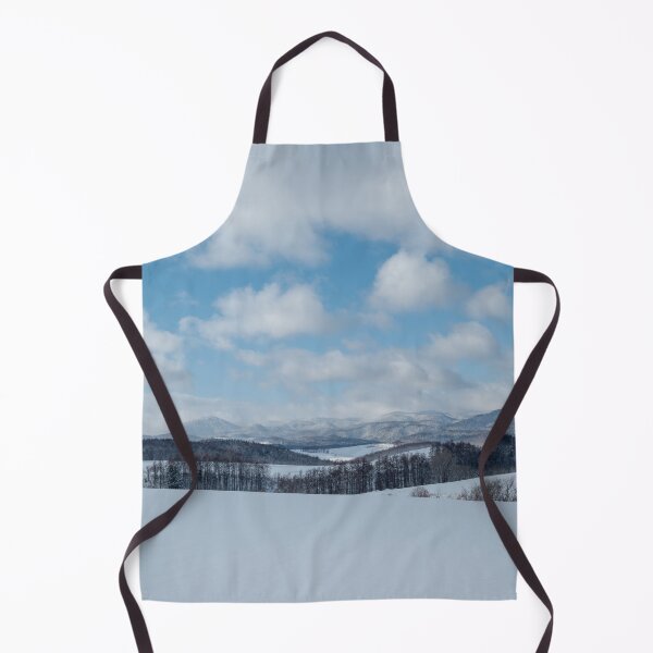 Item preview, Snow-Covered Rolling Hills and Forest Beneath a Cloudy Blue Sky designed and sold by seunghus.