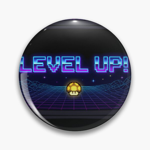 Item preview, Neon Level Up Mushroom 8 Bit Art Design designed and sold by ART ATTACK ZONE.