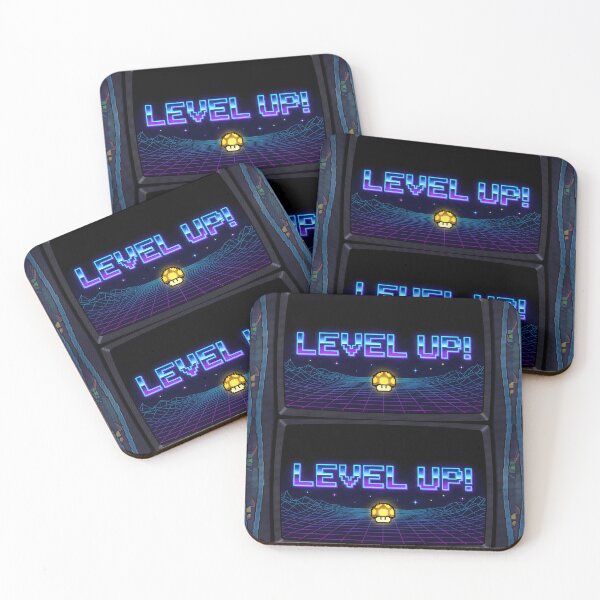 Item preview, Neon Level Up Mushroom 8 Bit Art Design designed and sold by ART ATTACK ZONE.