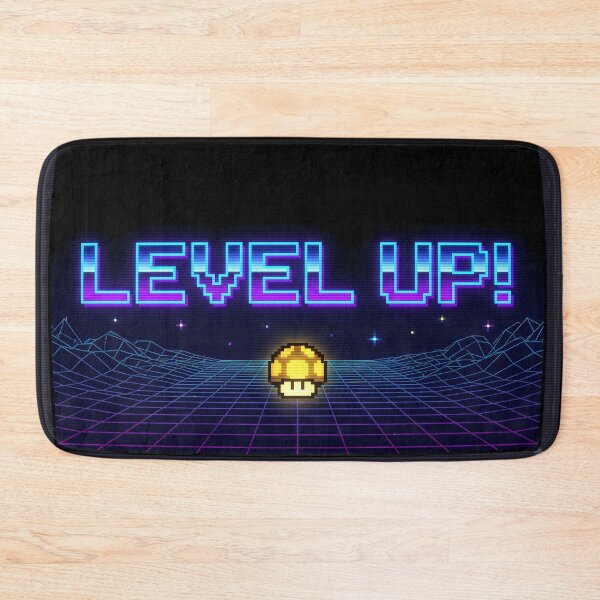 Item preview, Neon Level Up Mushroom 8 Bit Art Design designed and sold by ART ATTACK ZONE.