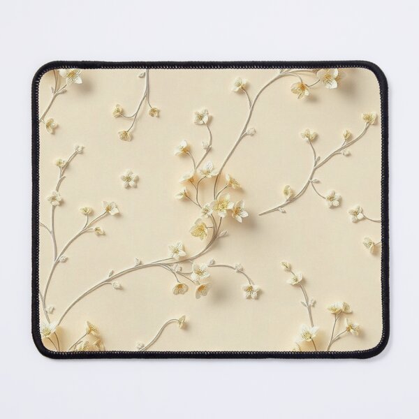 Item preview, Delicate Gold Branch Minimalist Cream Pattern designed and sold by IntelliMindDesigns.