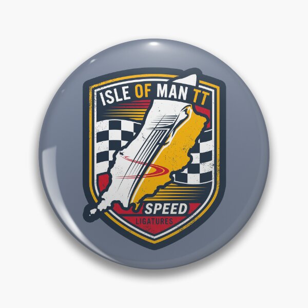 Item preview, Isle of Man TT Speed Track Map Vintage Shield Badge designed and sold by KiwiRider.