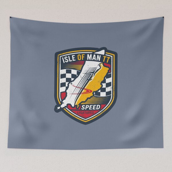 Item preview, Isle of Man TT Speed Track Map Vintage Shield Badge designed and sold by KiwiRider.