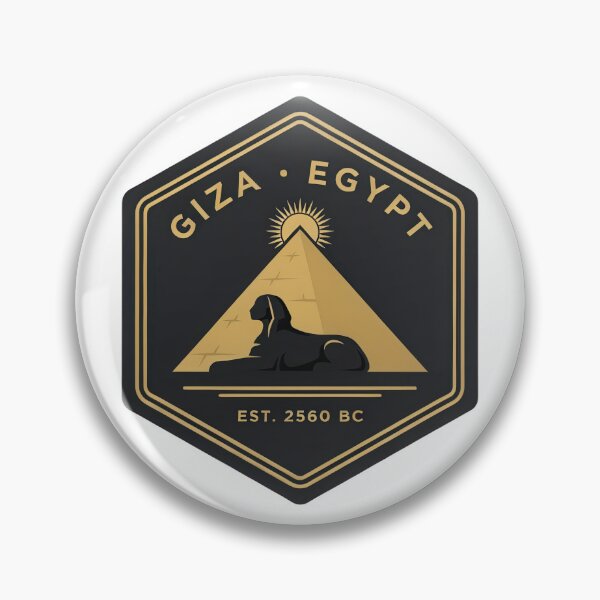 Item preview, Vintage Giza Egypt Great Sphinx & Pyramid Emblem designed and sold by Shutter-Dragon.