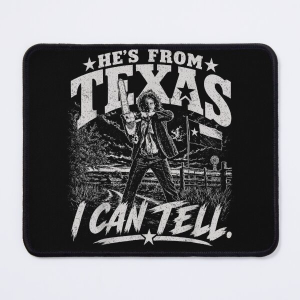 Item preview, Hes from Texas I Can Tell Chainsaw Horror Halloween designed and sold by leevekaArt.