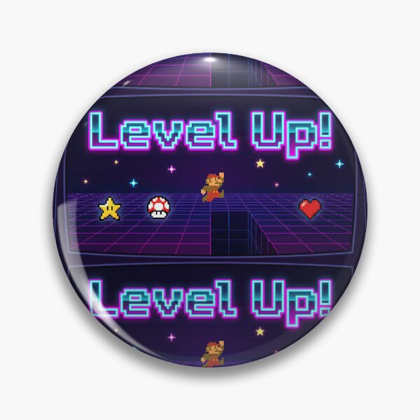 Item preview, Mario Level Up Mushroom 8 Bit Art Design designed and sold by ART ATTACK ZONE.