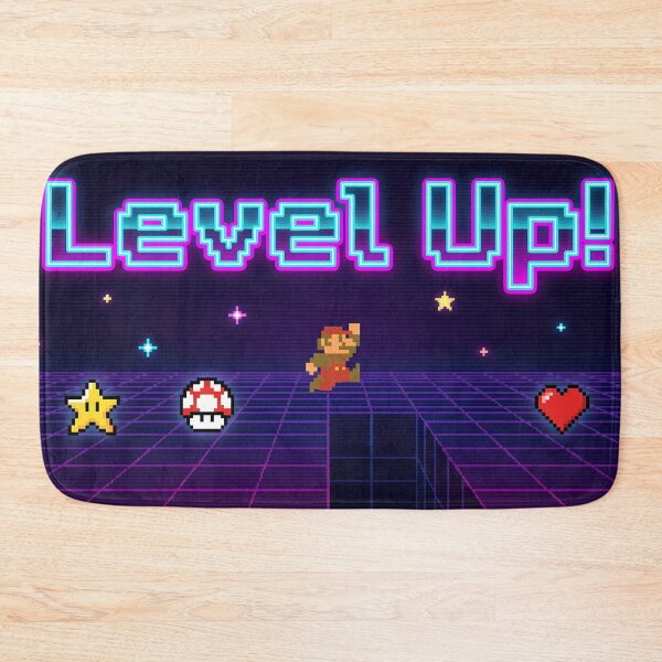 Item preview, Mario Level Up Mushroom 8 Bit Art Design designed and sold by ART ATTACK ZONE.