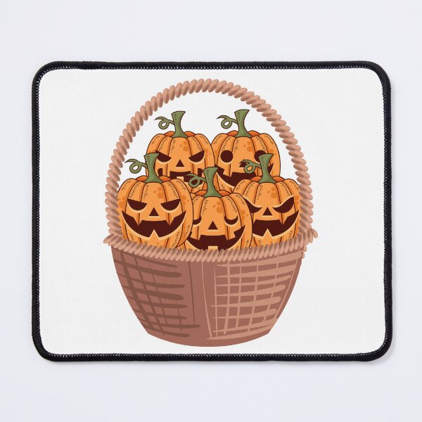 Item preview, Halloween Pumpkin Basket Vintage Illustration designed and sold by NAMASTHE WORLD.