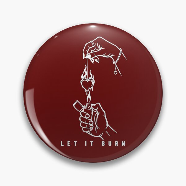 Item preview, Let It Burn T-Shirt | Line Art Heart & Lighter Design | Minimalist Streetwear Tattoo Style Tee designed and sold by ElegantPeople.